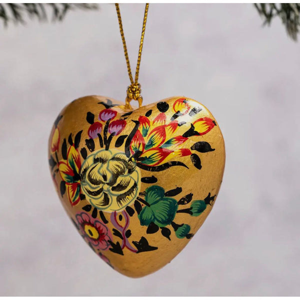 Indian Floral Heart Bauble