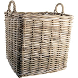 Large Square Log Basket