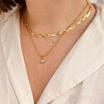 Gold braided necklace