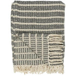 Charcoal Striped Throw