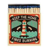 keep the homefires burning letterpress design luxury matches