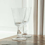 etched wine glass