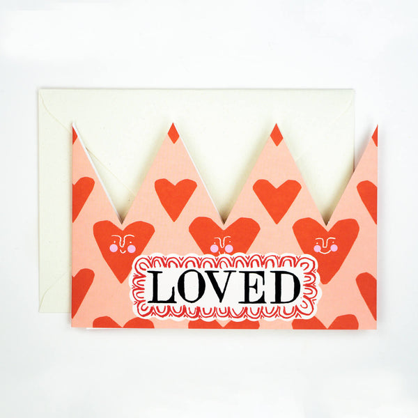 loved party hat card