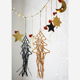 hanging gold stars set of two